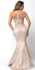 Embellished Bodice Round Neck Fit-n-Flare Long Prom Dress back